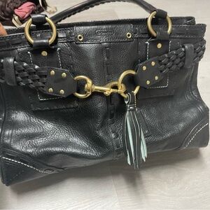 Black coach Leather Women's Bag